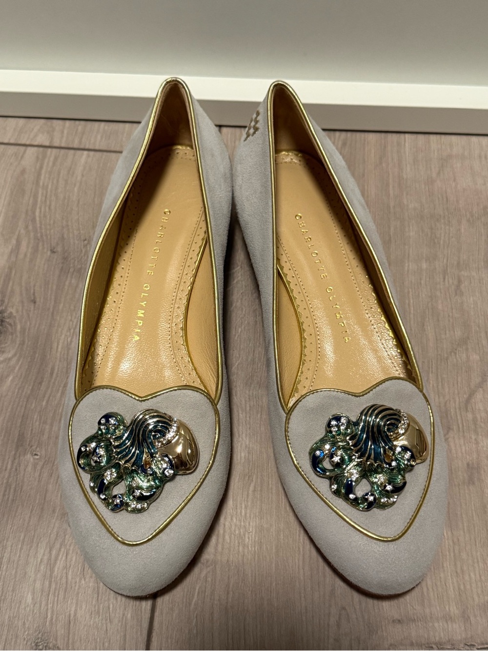 Charlotte Olympia Limited Edition Cosmic Collection Aquarius Zodiac Flats